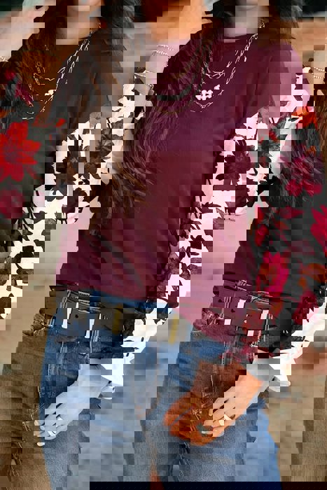 HIDDEN GEMS | Floral Patchwork Long Sleeve Top