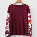  HIDDEN GEMS | Floral Patchwork Long Sleeve Top