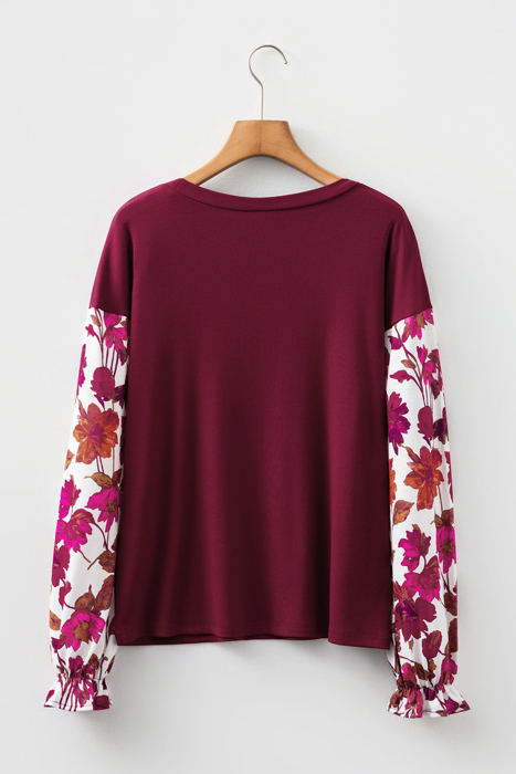 HIDDEN GEMS | Floral Patchwork Long Sleeve Top