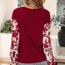  HIDDEN GEMS | Floral Patchwork Long Sleeve Top