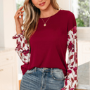  HIDDEN GEMS | Floral Patchwork Long Sleeve Top