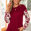  HIDDEN GEMS | Floral Patchwork Long Sleeve Top