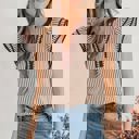  Day Date Stripe Ruffle Top