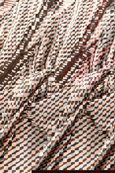 Day Date Stripe Ruffle Top