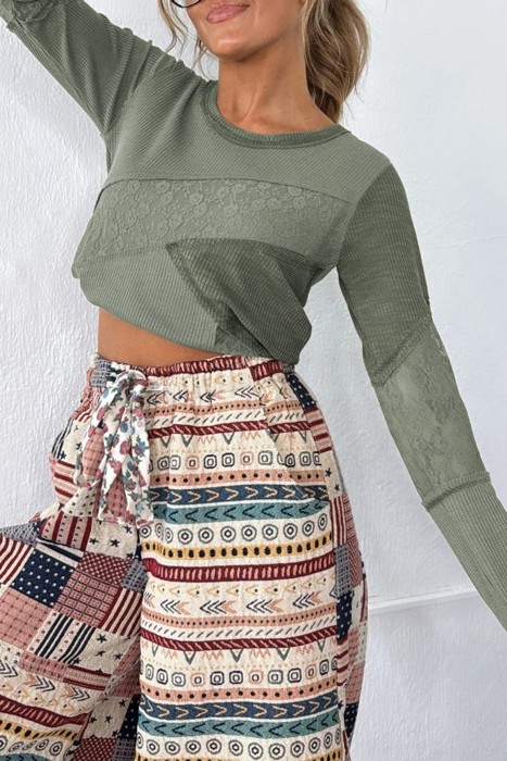 Charmingly Sweet Lace Long Sleeve Top