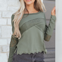  Charmingly Sweet Lace Long Sleeve Top