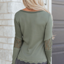  Charmingly Sweet Lace Long Sleeve Top