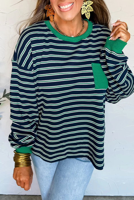 Casually Cool Striped Long Sleeve Top