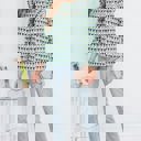  Prarie Hues Abstract Floral Blouse