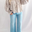  Moonflower Peplum Bow Blouse