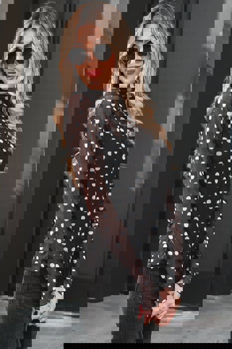 Pennelope Polkadot Mesh Top