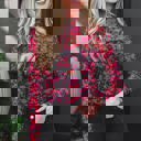 Rose Small Marvel in Floral Mock Neck Mesh Top