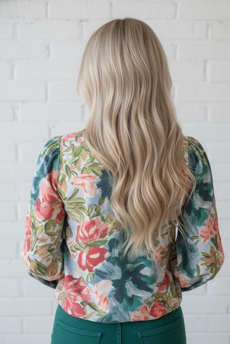 Sweet Carolina Floral Art Blouse