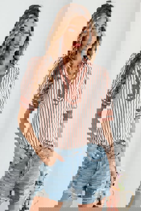 Penelope Stripe Puff Sleeve Top