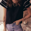  Midnight Chic Ruffle Top