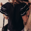  Midnight Chic Ruffle Top