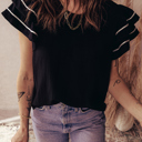  Midnight Chic Ruffle Top