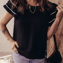  Midnight Chic Ruffle Top