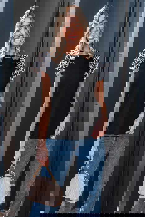 Free Flowing Ruffle Leopard Top