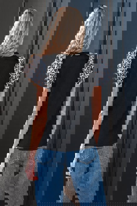 Free Flowing Ruffle Leopard Top