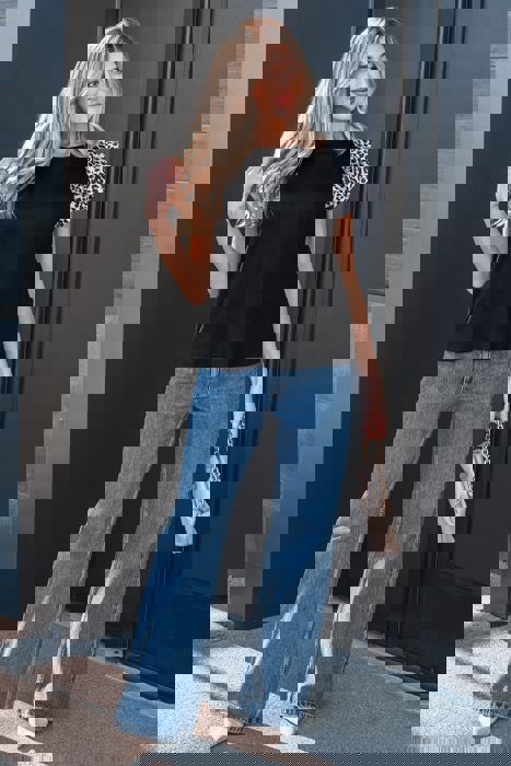 Free Flowing Ruffle Leopard Top