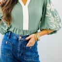  Sweet Petals Embroidered Blouse