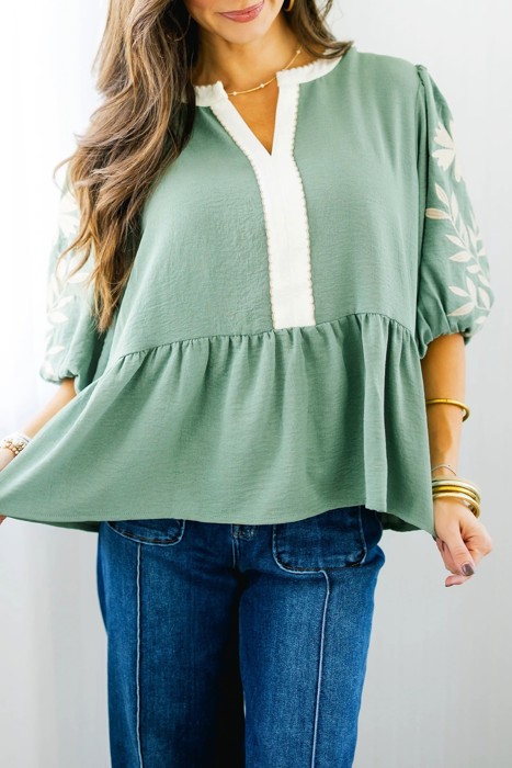 Sweet Petals Embroidered Blouse