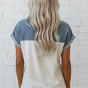  City Blues Denim Patchwork Polo Top