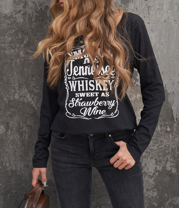 SALE! Whiskey Lover Printed Top