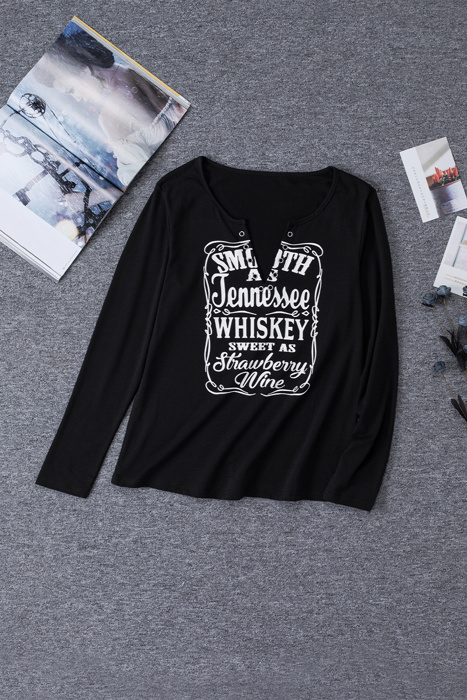 SALE! Whiskey Lover Printed Top