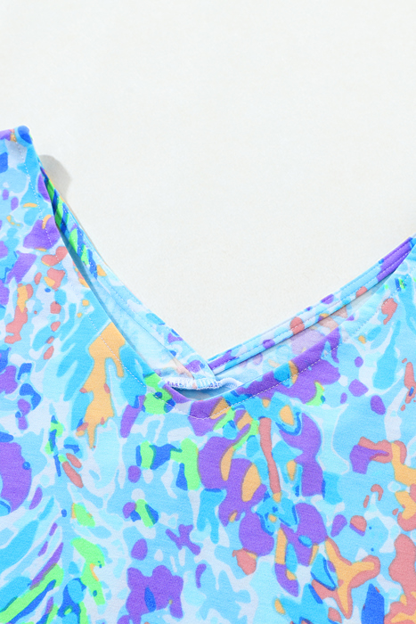HIDDEN GEMS | Floral Short Sleeve V-Neck Tee