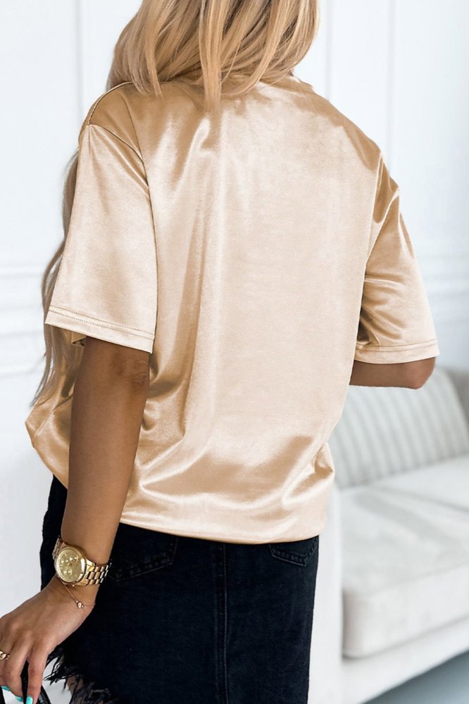 The Holiday Metallic Gold Top w/Pocket