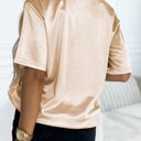  The Holiday Metallic Gold Top w/Pocket