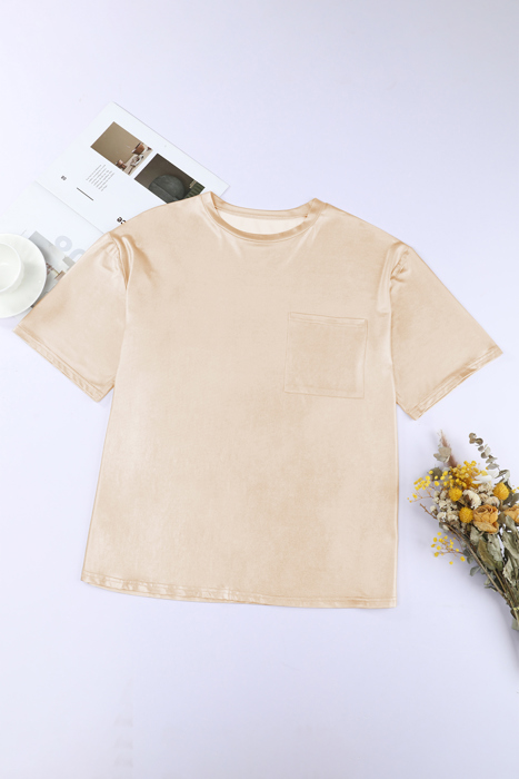 HIDDEN GEMS Metallic Gold Top w/Pocket