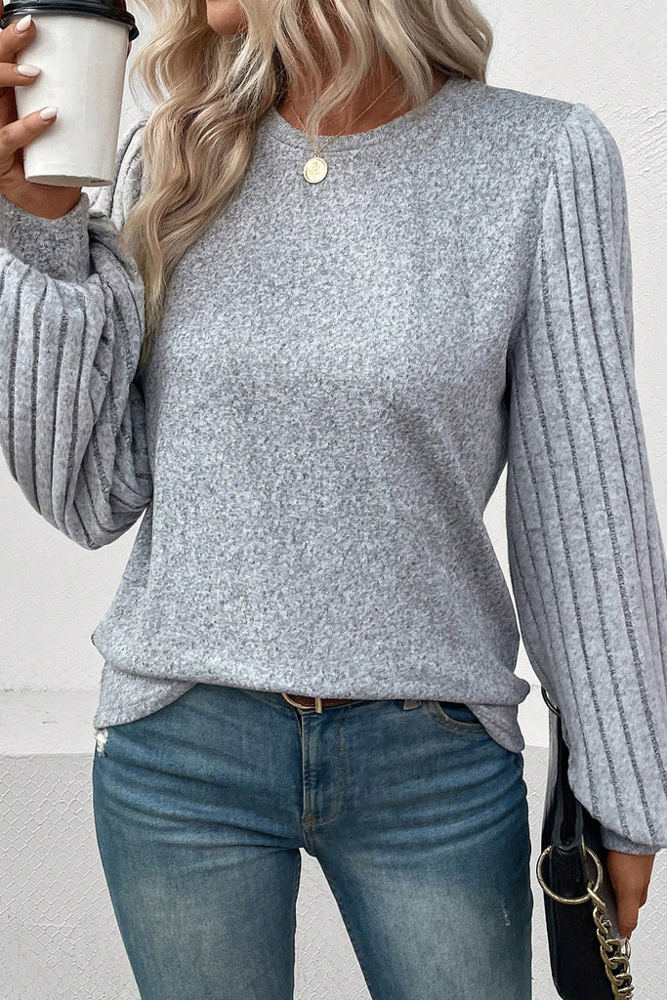 HIDDEN GEMS Heather Long Sleeve Top