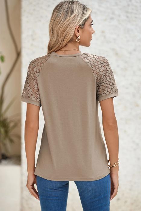 HIDDEN GEMS Lace Sleeve Top