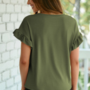  Everyday Ribbed Ruffle Top