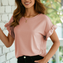  Everyday Ribbed Ruffle Top