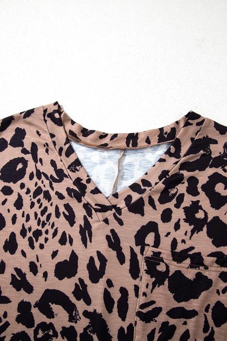 HIDDEN GEMS | Wild Leopard V-Neck Tee