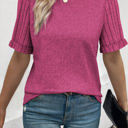  HIDDEN GEMS Heather Short Sleeve Top