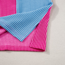  HIDDEN GEMS | Colorblock Corded Knit Crewneck T-Shirt