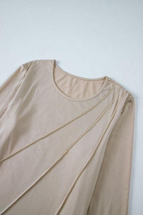 HIDDEN GEMS | Asymmetric Seam Long Sleeve Top