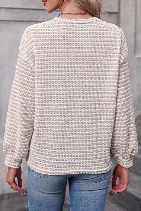 HIDDEN GEMS Everyday Stripe Long Sleeve Top