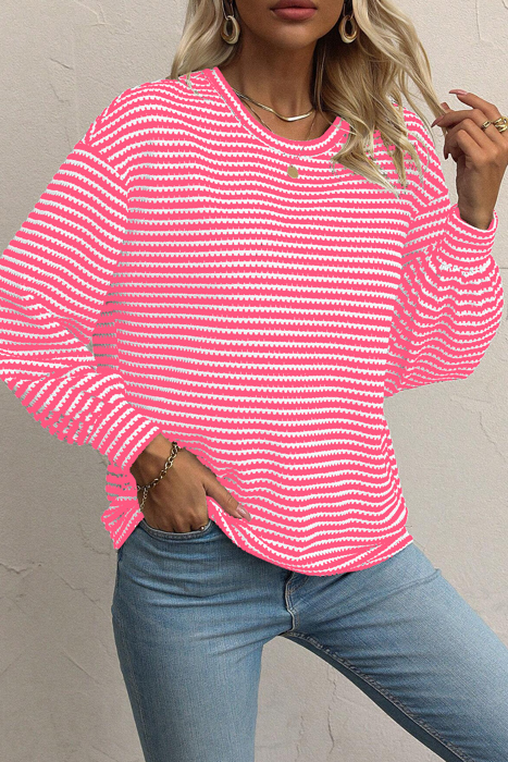 HIDDEN GEMS Everyday Stripe Long Sleeve Top