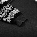  HIDDEN GEMS | Stripe Patchwork Long Sleeve Top