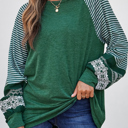  HIDDEN GEMS | Stripe Patchwork Long Sleeve Top