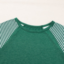  HIDDEN GEMS | Stripe Patchwork Long Sleeve Top