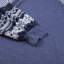  HIDDEN GEMS | Stripe Patchwork Long Sleeve Top