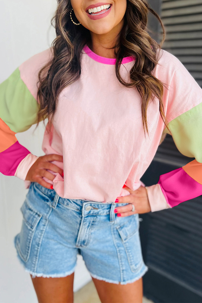 HIDDEN GEMS The Chriselle Colorblock Top