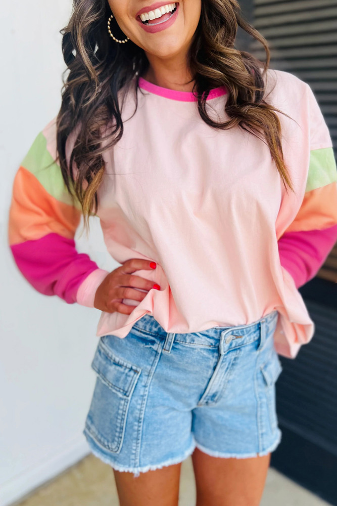 HIDDEN GEMS The Chriselle Colorblock Top